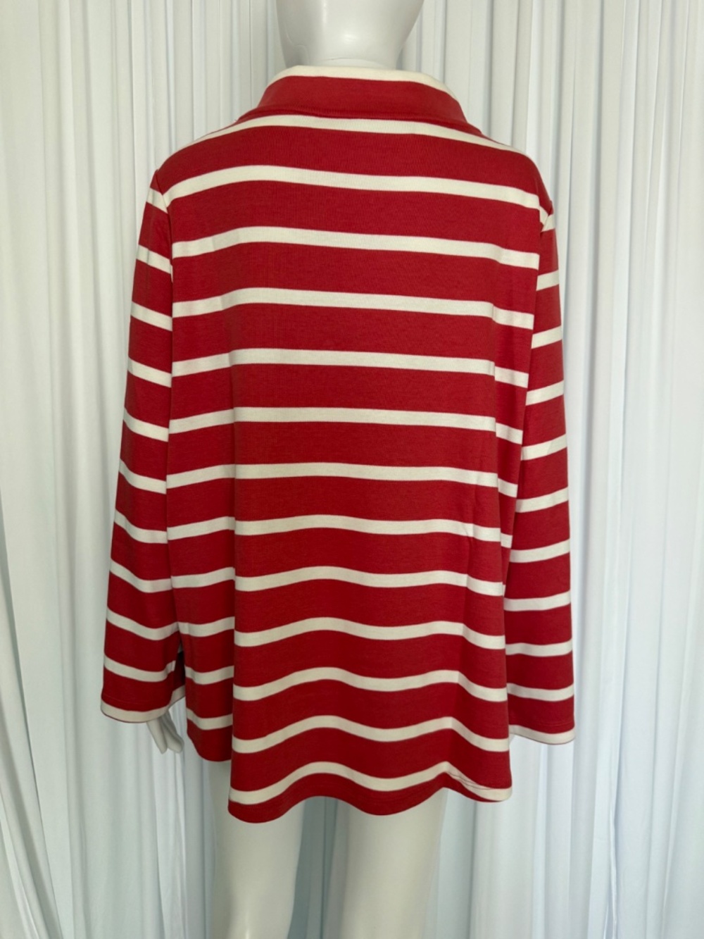 Martha Stewart Signature Coral Stripe Modal Blend Tunic Top XL NWOT - Picture 7 of 16
